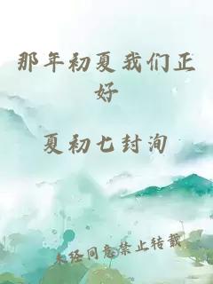 那年初夏我们正好